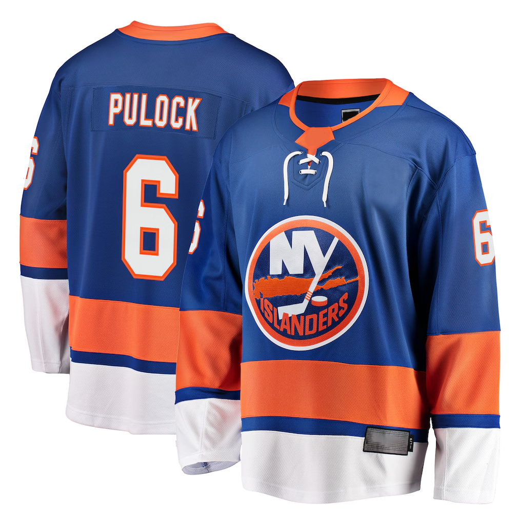 Punc NY.Islanders #6 Ryan Pulock Royal Breakaway Player Jerseys