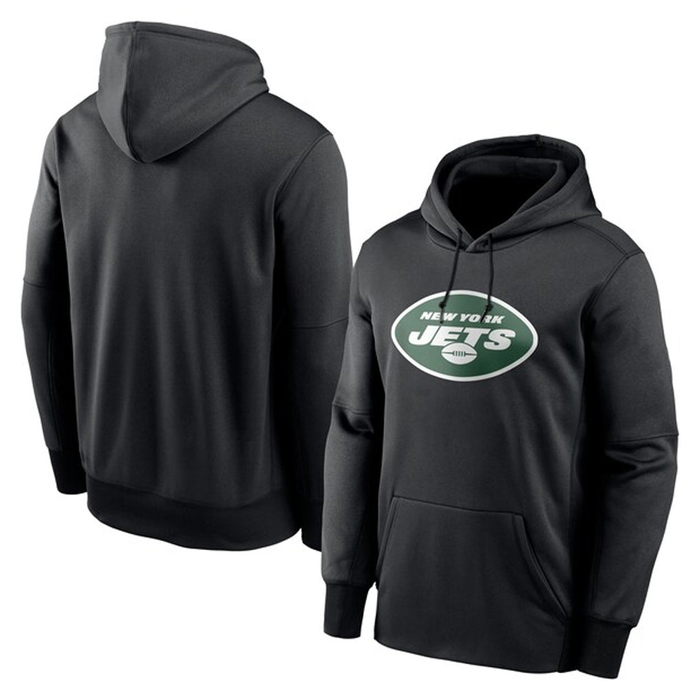 Punc NY.Jets Black LOGO Pullover Hoodies Limited Game Blank Player Stitched Jerseys
