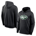 Punc NY.Jets Black LOGO Pullover Hoodies Limited Game Blank Player Stitched Jerseys