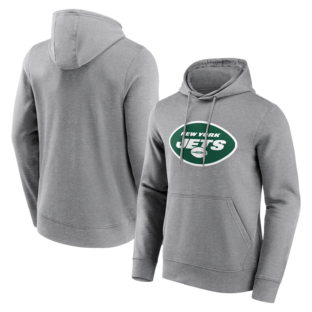 Punc NY.Jets Gray LOGO Pullover Hoodies Limited Game Blank Player Stitched Jerseys