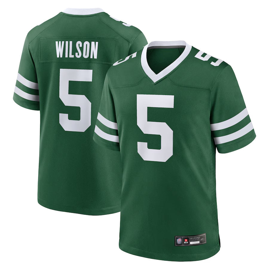 Punc NY.Jets Home Game Jerseys - Gotham Green - #5 Garrett Wilson Player Stitched Jerseys