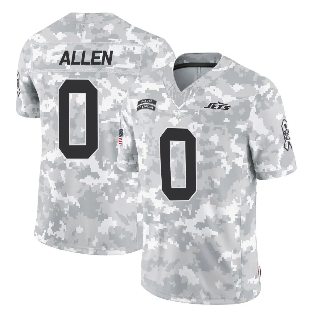 Punc NY.Jets #0 Braelon Allen Player Arctic Camo Salute to Service Limited Stitched Jerseys