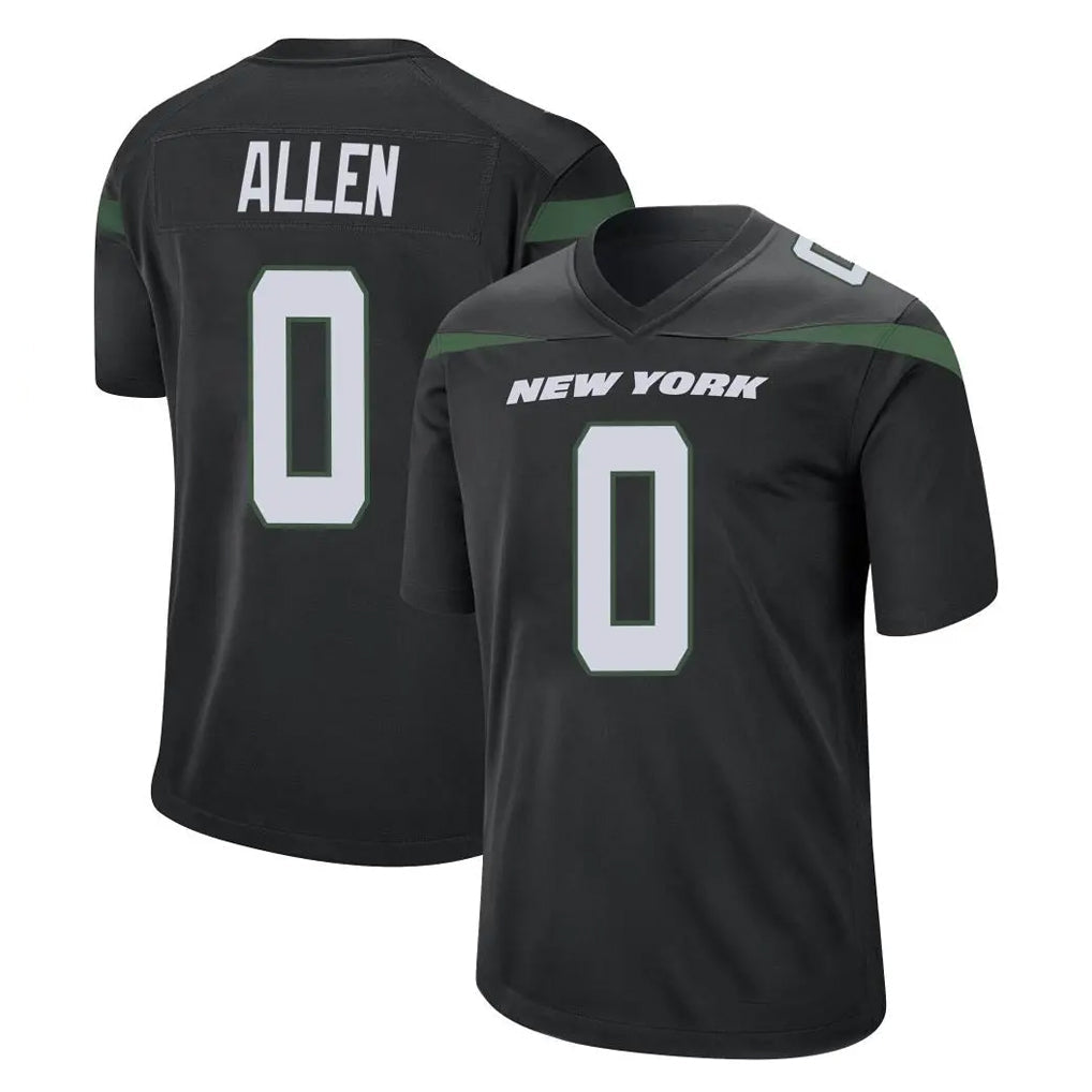 Punc NY.Jets #0 Braelon Allen Player Stealth Black Home Game Stitched Jerseys