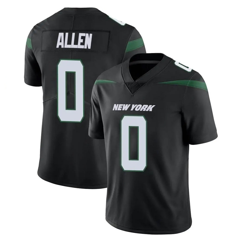 Punc NY.Jets #0 Braelon Allen Player Stealth Black Limited Vapor Home Game Stitched Jerseys