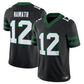 Punc NY.Jets #12 Joe Namath Legacy Black Vapor F.U.S.E. Limited Jersey Stitched American Stitched Jerseys