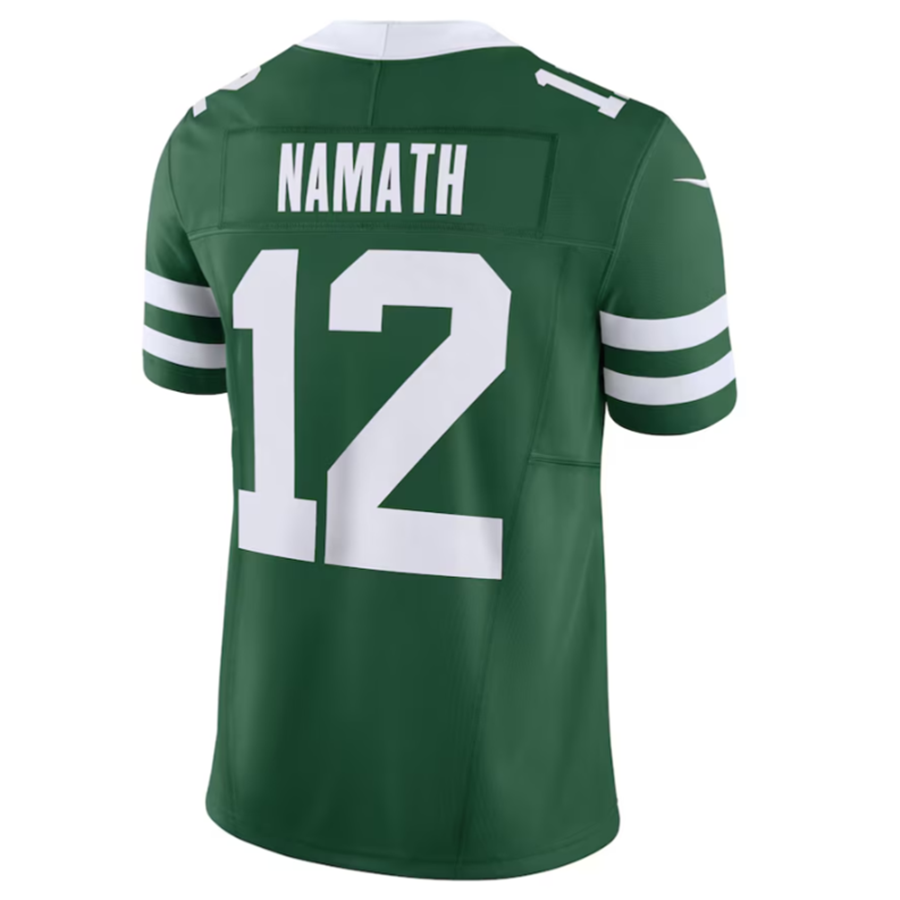 Punc NY.Jets #12 Joe Namath Legacy Green Vapor F.U.S.E. Limited Jersey Stitched American Stitched Jerseys