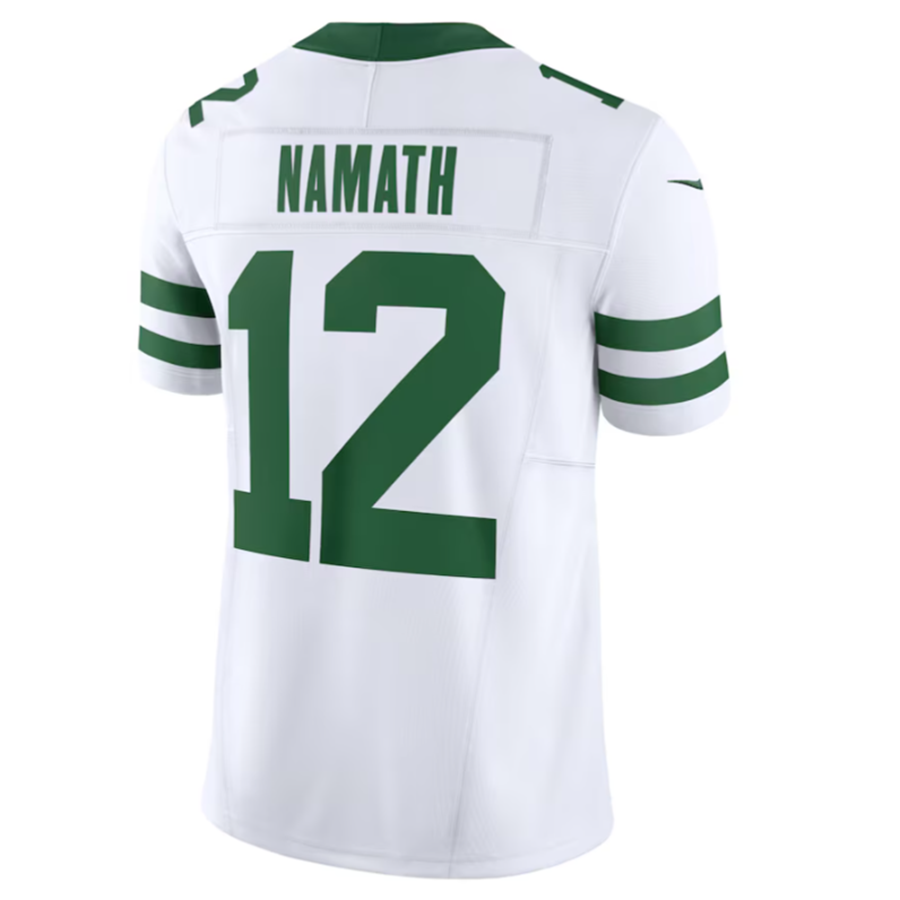 PuncNY.Jets #12 Joe Namath Legacy White Vapor F.U.S.E. Limited Jersey Stitched American Stitched Jerseys