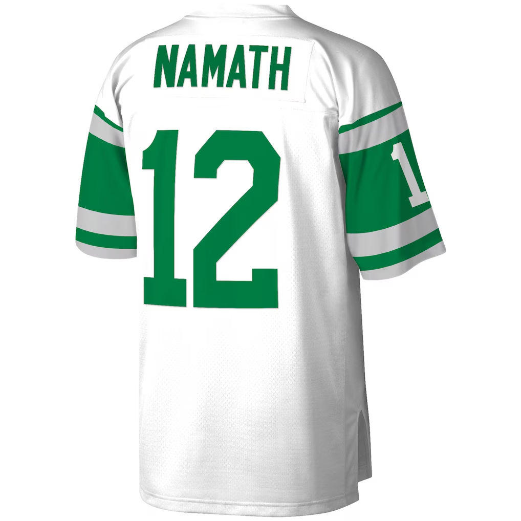 Punc NY.Jets #12 Joe Namath Mitchell & Ness White Legacy Replica Jersey