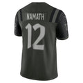 Punc NY.Jets #12 Joe Namath Player Gotham Green Rivalries Collection Limited Stitched Jerseys