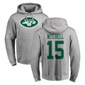 Punc NY.Jets #15 Adonai Mitchell Player Gray LOGO Pullover Hoodies Limited Game Stitched Jerseys