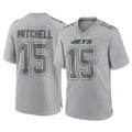 Punc NY.Jets #15 Adonai Mitchell Player Gray Limited Atmosphere Fashion Home Game Stitched Jerseys