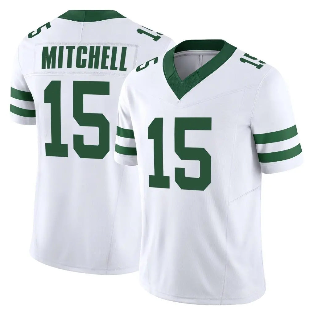 Punc NY.Jets #15 Adonai Mitchell Player White Limited Classic Vapor F.U.S.E. Home Game Stitched Jerseys