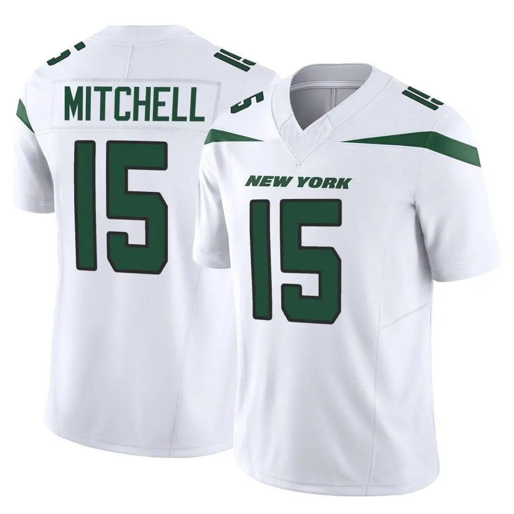 Punc NY.Jets #15 Adonai Mitchell Player White Limited Vapor F.U.S.E. Home Game Stitched Jerseys