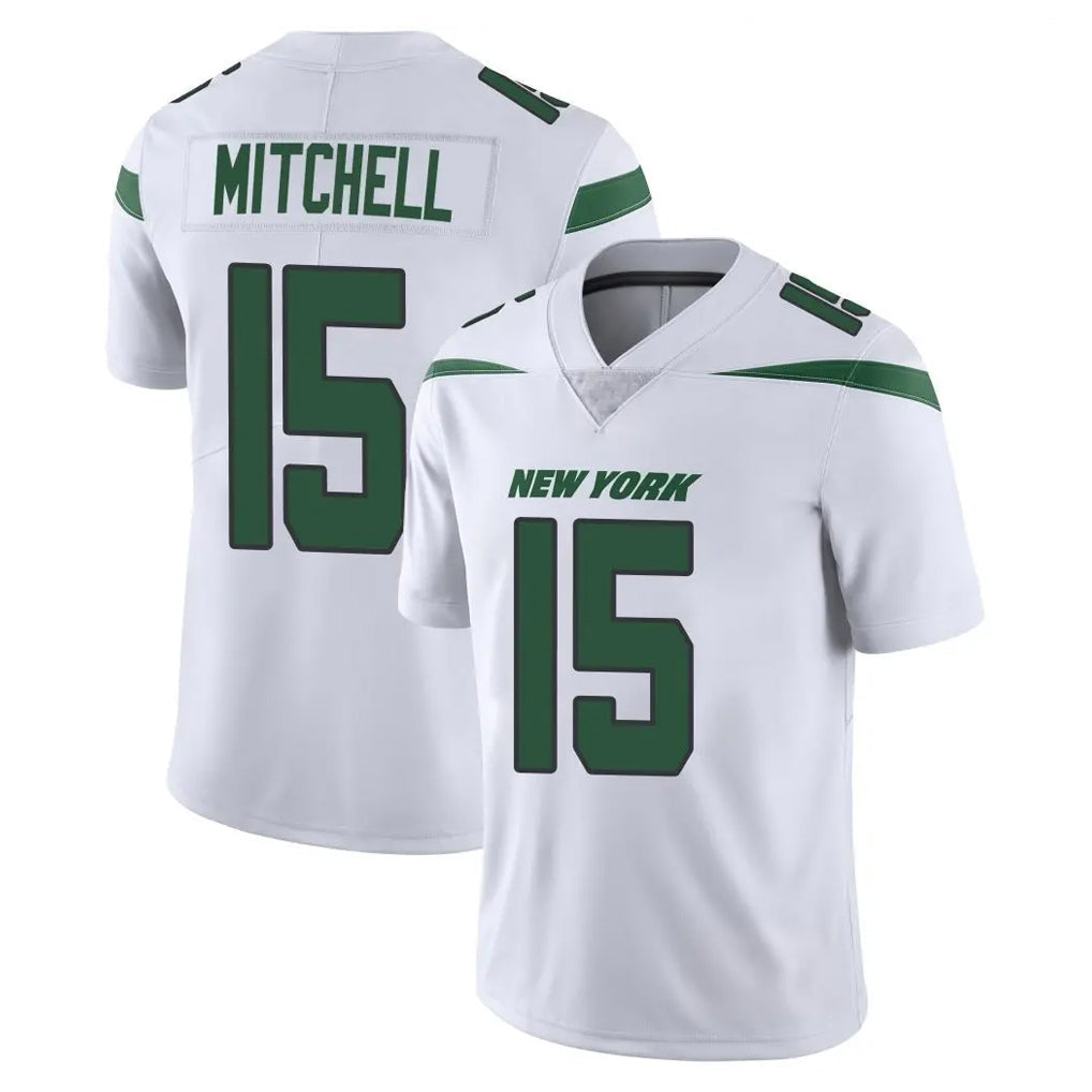 Punc NY.Jets #15 Adonai Mitchell Player White Spotlight Limited Vapor Home Game Stitched Jerseys