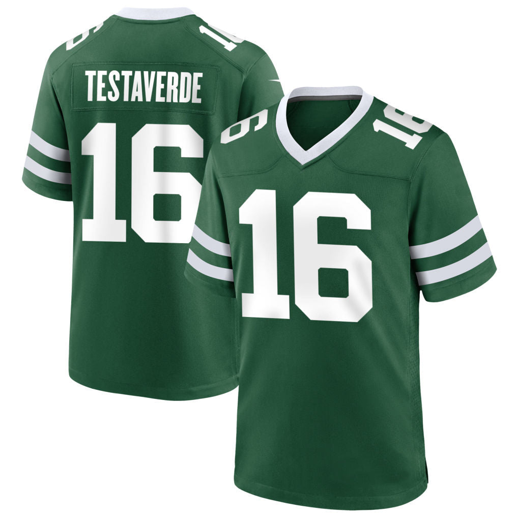 Punc NY.Jets #16 Vinny Testaverde Player Green Home Game Stitched Jerseys
