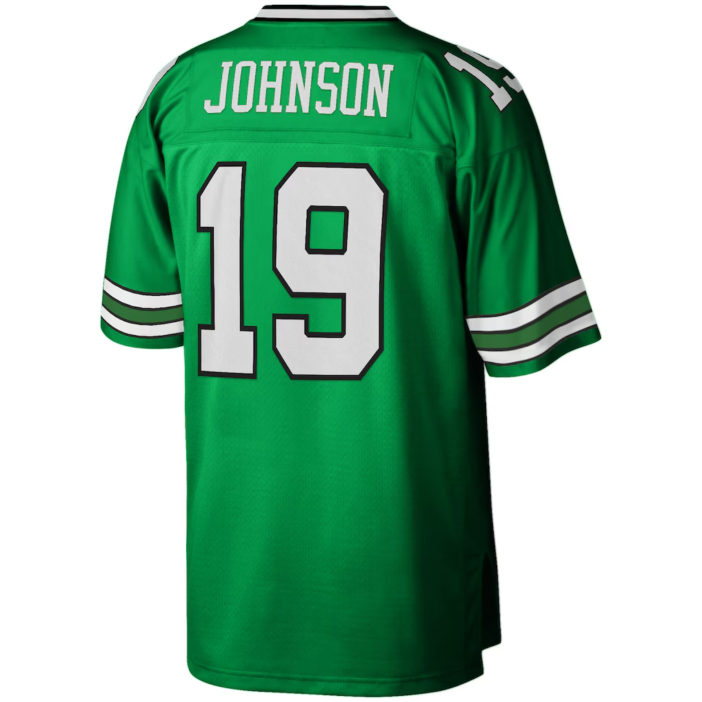 Punc NY.Jets #19 Keyshawn Johnson Mitchell & Ness Kelly Green Legacy Replica Jersey Stitched Puhic