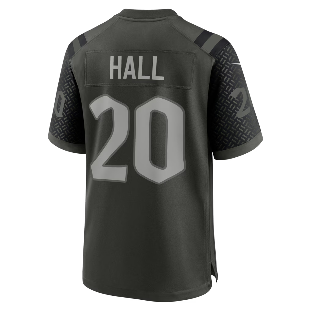 Punc NY.Jets #20 Breece Hall Gotham Green 2025 Rivalries Collection Game Stitched Jerseys