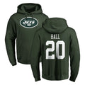 Punc NY.Jets #20 Breece Hall Player Green LOGO Pullover Hoodies Limited Game Stitched Jerseys