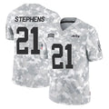 Punc NY.Jets #21 Brandon Stephens Player Arctic Camo Salute to Service Limited Game Stitched Jerseys