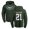 Punc NY.Jets #21 Brandon Stephens Player Green LOGO Pullover Hoodies Limited Game Stitched Jerseys
