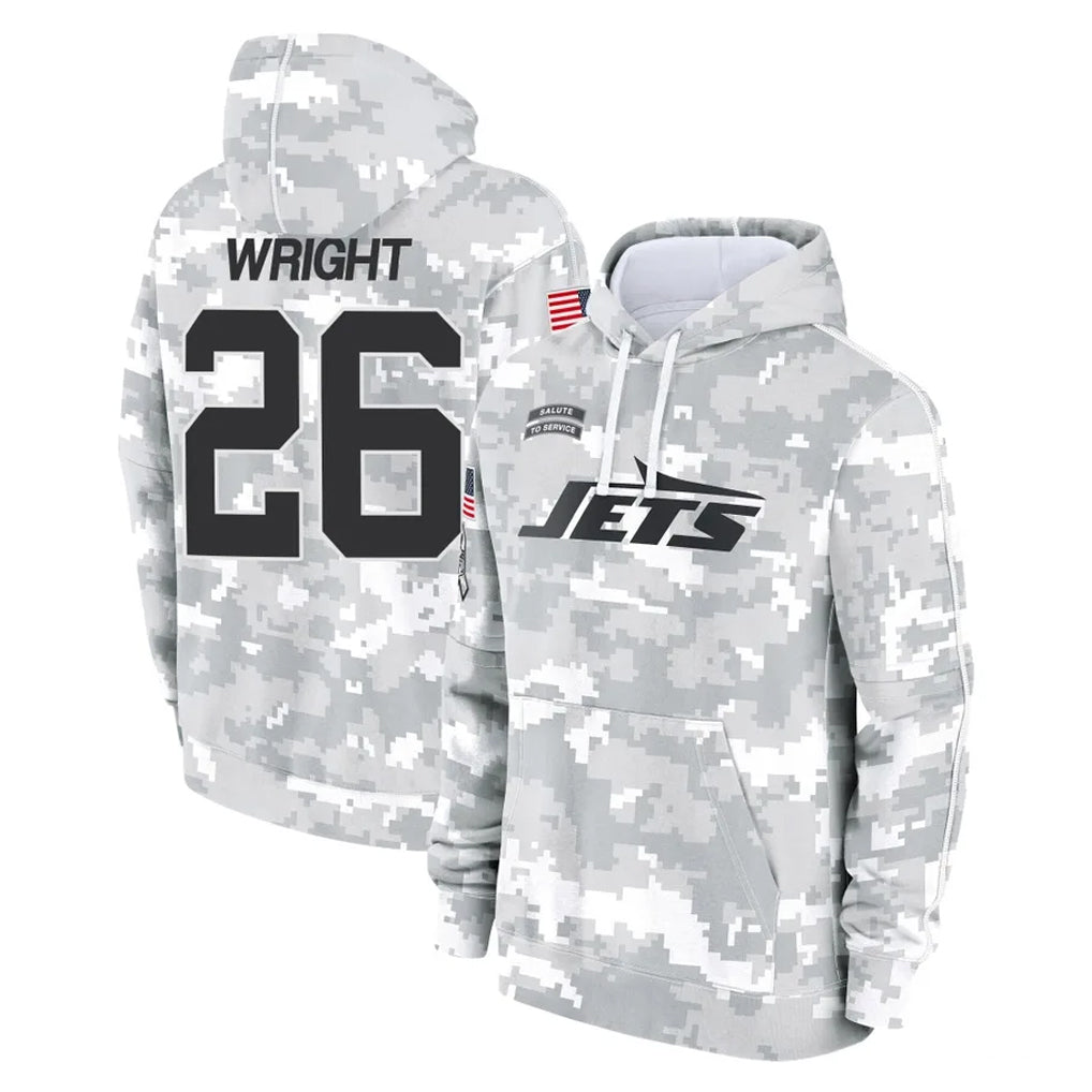 Punc NY.Jets #26 Nahshon Wright Player Arctic Camo Salute to Service Pullover Hoodies Limited Game Stitched Jerseys