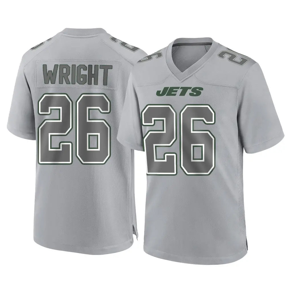 Punc NY.Jets #26 Nahshon Wright Player Gray Limited Atmosphere Fashion Home Game Stitched Jerseys