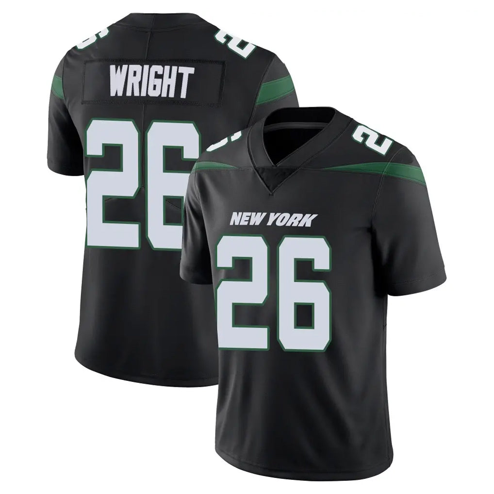 Punc NY.Jets #26 Nahshon Wright Player Stealth Black Limited Vapor Home Game Stitched Jerseys