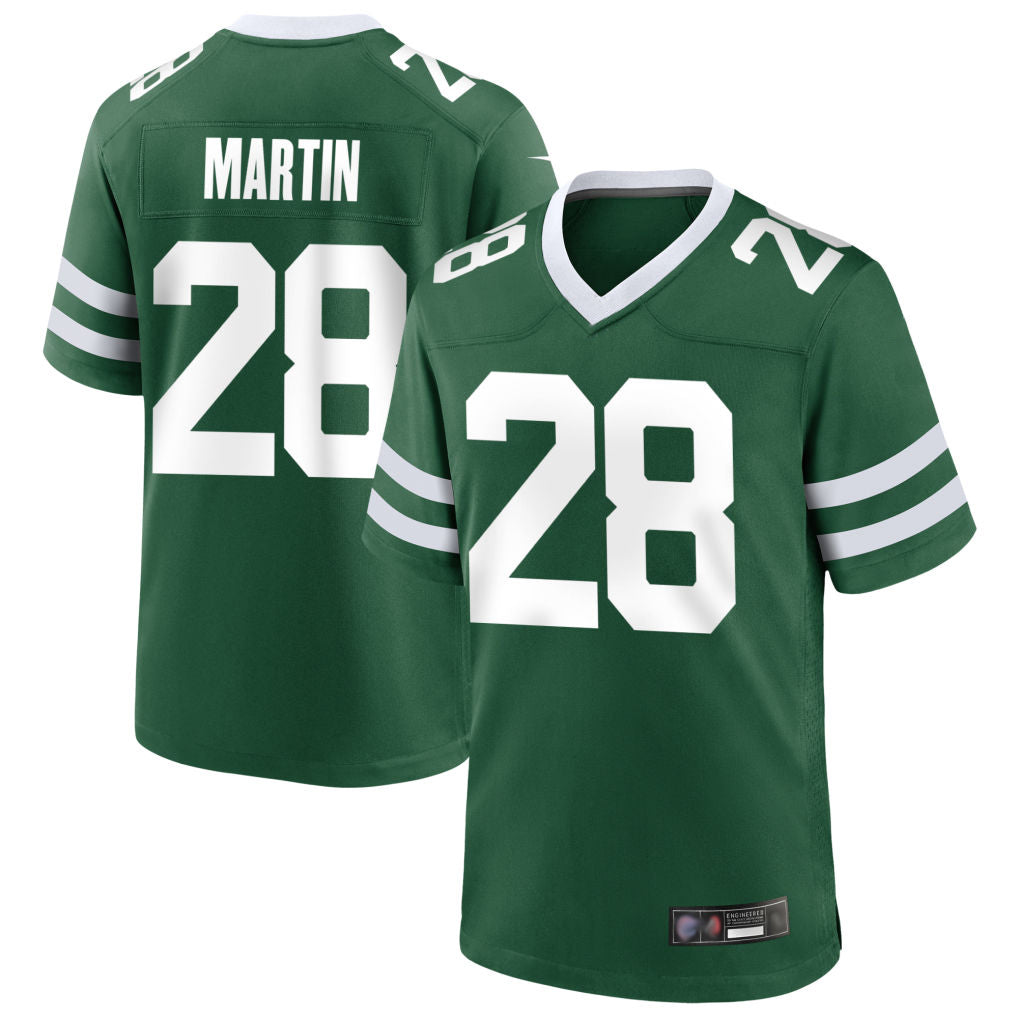 Punc NY.Jets #28 Curtis Martin Player Green Home Game Stitched Jerseys