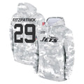 Punc NY.Jets #29 Minkah Fitzpatrick Player Arctic Camo Salute to Service Pullover Hoodies Limited Game Stitched Jerseys