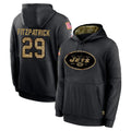Punc NY.Jets #29 Minkah Fitzpatrick Player Black Salute to Service Hoodies Limited Game Stitched Jerseys