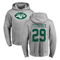 Punc NY.Jets #29 Minkah Fitzpatrick Player Gray LOGO Pullover Hoodies Limited Game Stitched Jerseys