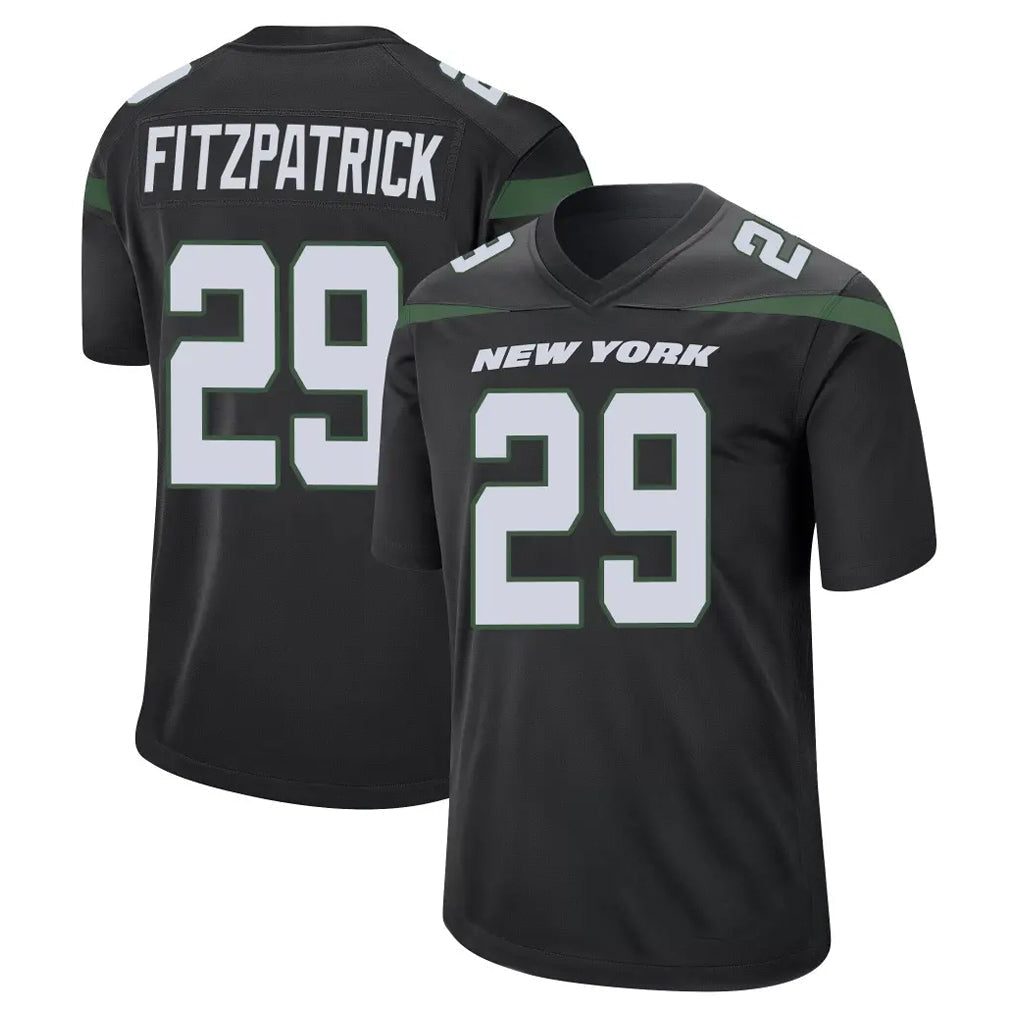 Punc NY.Jets #29 Minkah Fitzpatrick Player Stealth Black Home Game Stitched Jerseys