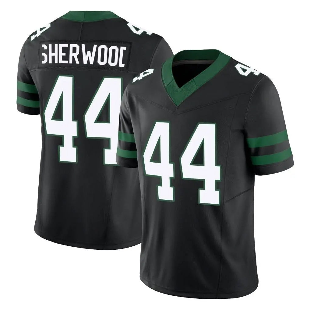 Punc NY.Jets #44 Jamien Sherwood Player Black Limited Legacy Vapor F.U.S.E. Home Game Stitched Jerseys