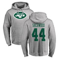 Punc NY.Jets #44 Jamien Sherwood Player Gray LOGO Pullover Hoodies Limited Game Stitched Jerseys