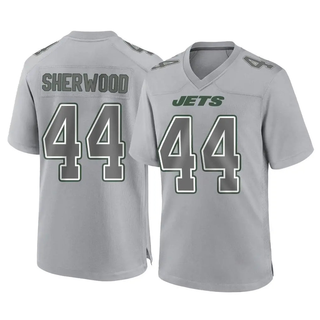 Punc NY.Jets #44 Jamien Sherwood Player Gray Limited Atmosphere Fashion Home Game Stitched Jerseys