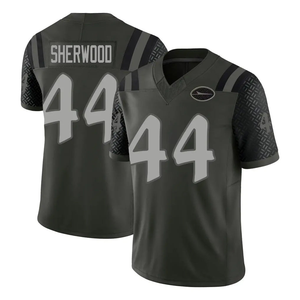 Punc NY.Jets #44 Jamien Sherwood Player Green Limited 2025 Rivalries Collection Home Game Stitched Jerseys