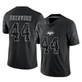 Punc NY.Jets #44 Jamien Sherwood Player Stealth Black Limited Reflective Home Game Stitched Jerseys