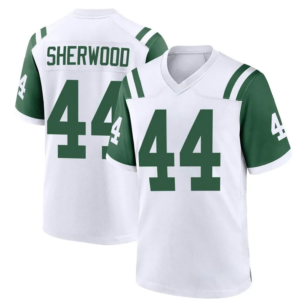 Punc NY.Jets #44 Jamien Sherwood Player White Classic Home Game Stitched Jerseys