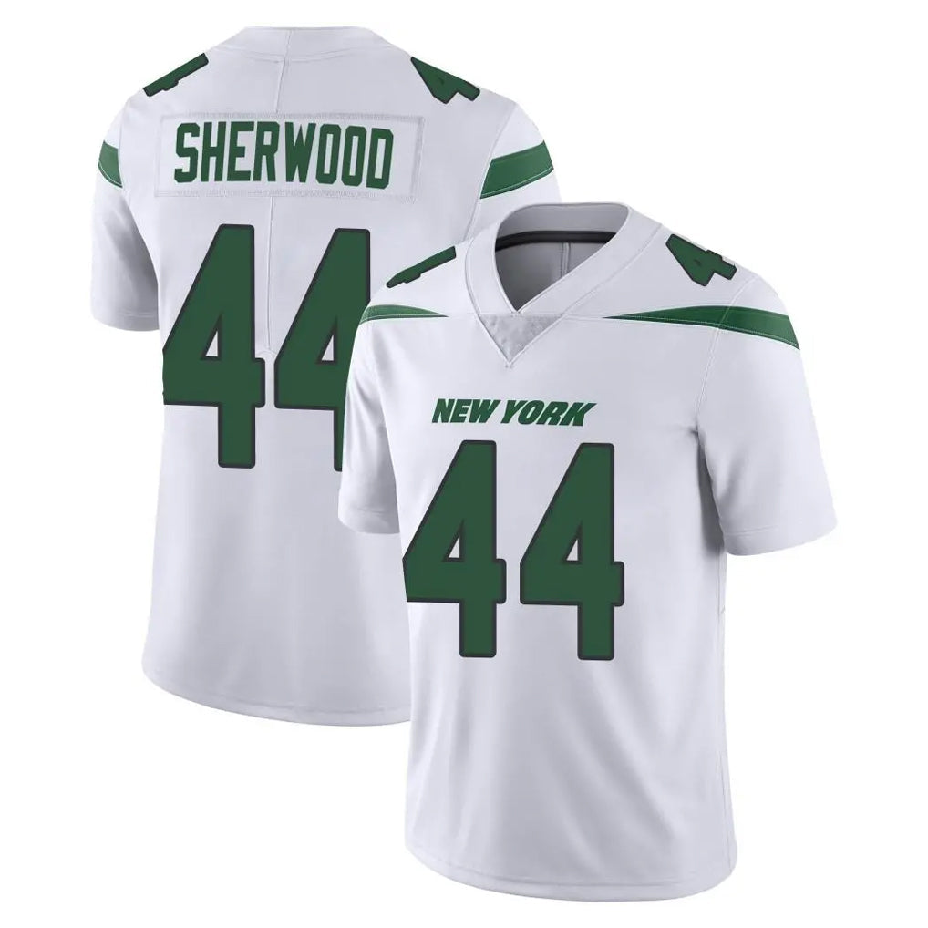 Punc NY.Jets #44 Jamien Sherwood Player White Spotlight Limited Vapor Home Game Stitched Jerseys