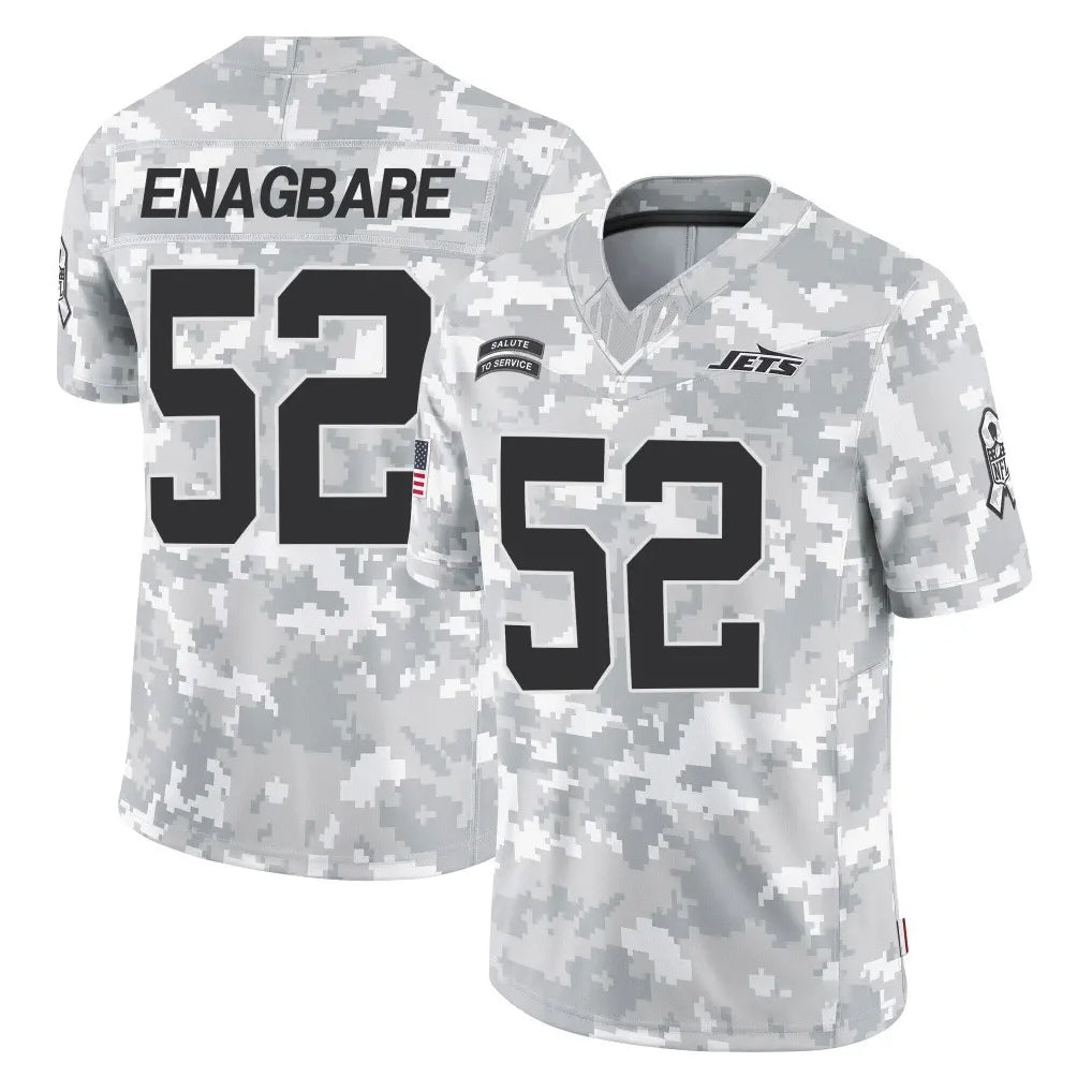 Punc NY.Jets #52 Kingsley Enagbare Player Arctic Camo Salute to Service Limited Game Stitched Jerseys
