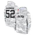 Punc NY.Jets #52 Kingsley Enagbare Player Arctic Camo Salute to Service Pullover Hoodies Limited Game Stitched Jerseys