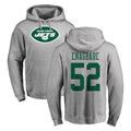 Punc NY.Jets #52 Kingsley Enagbare Player Gray LOGO Pullover Hoodies Limited Game Stitched Jerseys