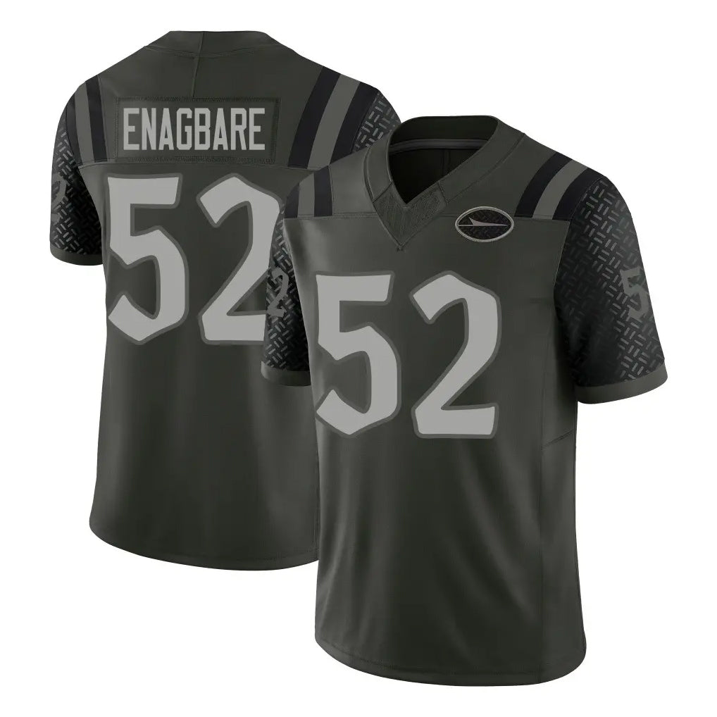 Punc NY.Jets #52 Kingsley Enagbare Player Green Limited 2025 Rivalries Collection Home Game Stitched Jerseys