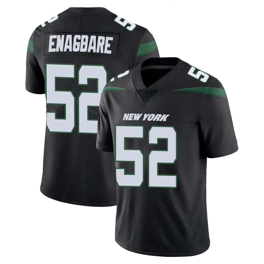 Punc NY.Jets #52 Kingsley Enagbare Player Stealth Black Limited Vapor Home Game Stitched Jerseys