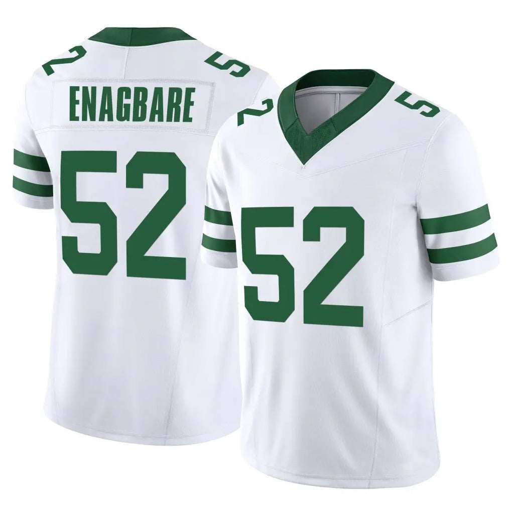 Punc NY.Jets #52 Kingsley Enagbare Player White Legacy Limited Vapor F.U.S.E. Home Game Stitched Jerseys