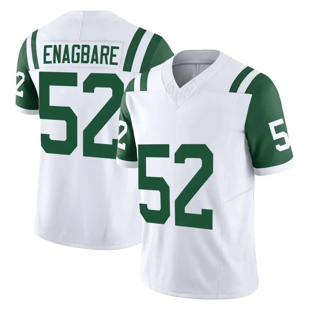 Punc NY.Jets #52 Kingsley Enagbare Player White Limited Classic Vapor F.U.S.E. Home Game Stitched Jerseys