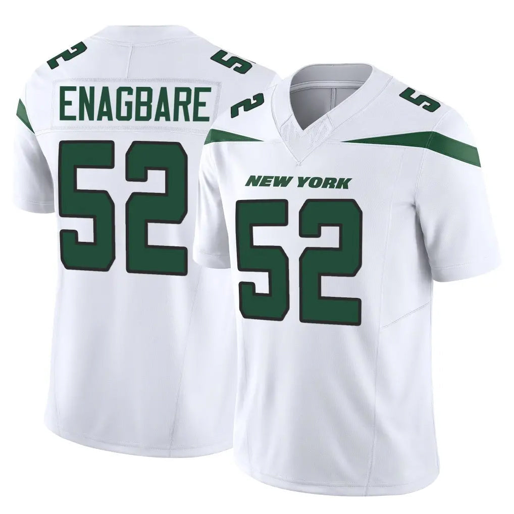 Punc NY.Jets #52 Kingsley Enagbare Player White Limited Vapor F.U.S.E. Home Game Stitched Jerseys