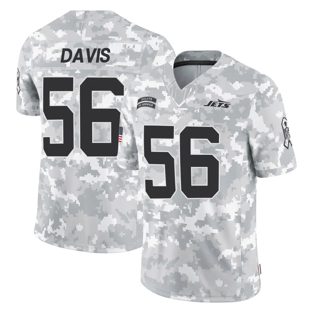 Punc NY.Jets #56 Demario Davis Player Arctic Camo Salute to Service Limited Game Stitched Jerseys