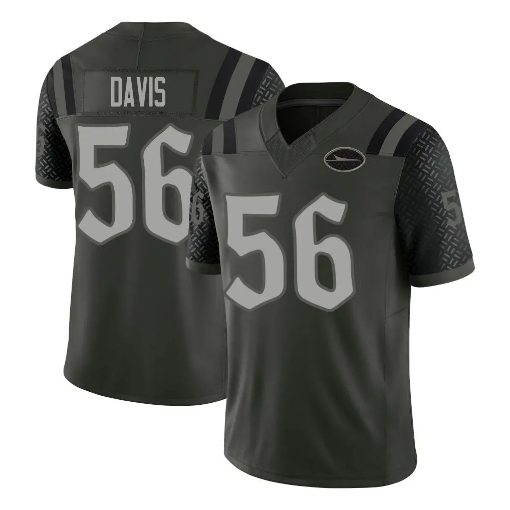 Punc NY.Jets #56 Demario Davis Player Green Limited 2025 Rivalries Collection Home Game Stitched Jerseys