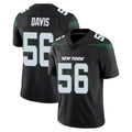 Punc NY.Jets #56 Demario Davis Player Stealth Black Limited Vapor Home Game Stitched Jerseys
